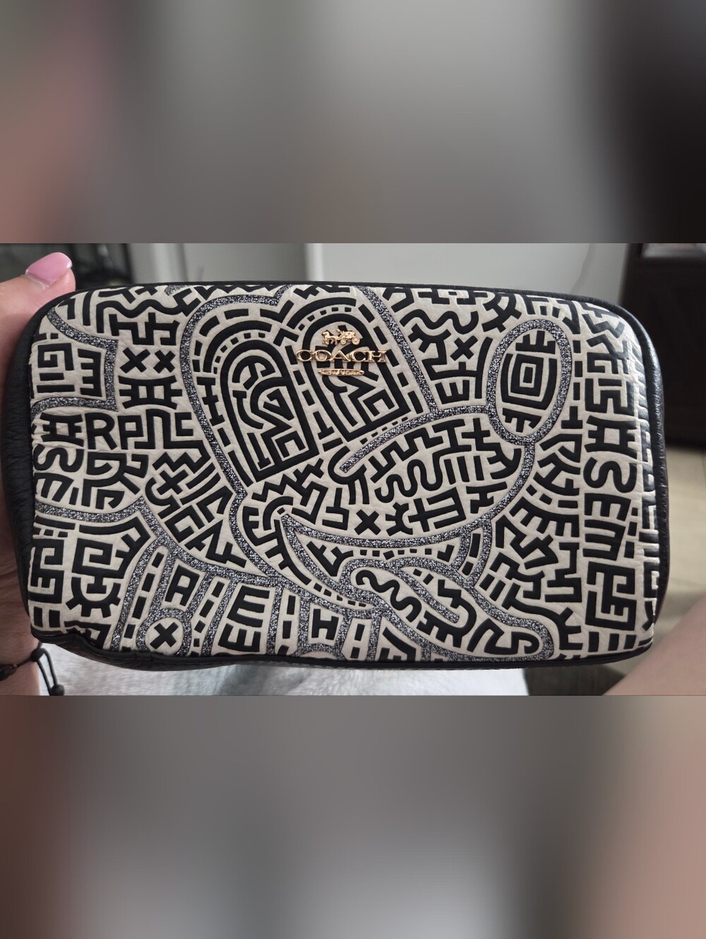 Coach x Disney Keith Haring Mickey Mouse Cosmetic Pouch Case Just One Left!